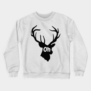 Oh deer Black Crewneck Sweatshirt
